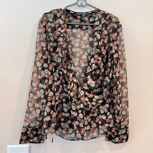 🔥Ralph Lauren Floral Sheer Blouse🔥